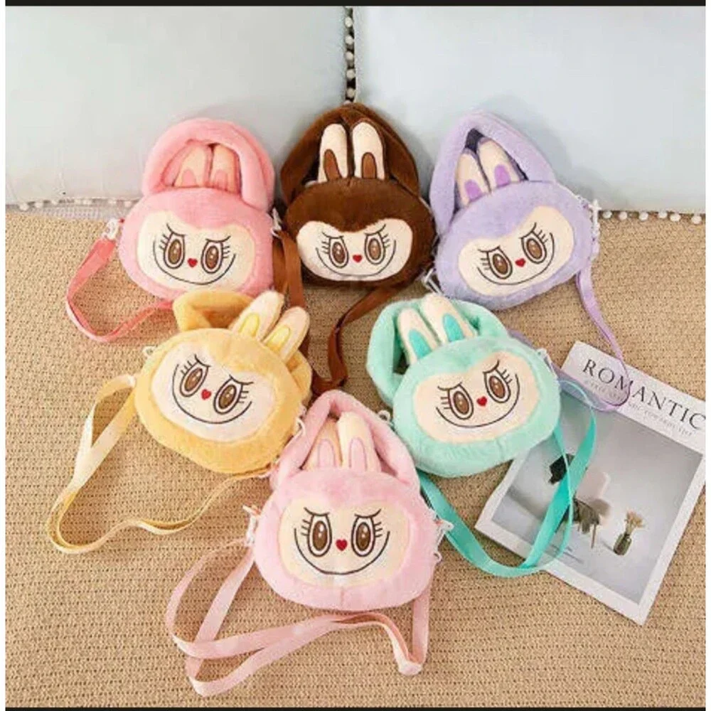 Pink shoulder bag 2in1 Labubu Classic Pose Fun Labubu Lover Gifts crossbody Bag